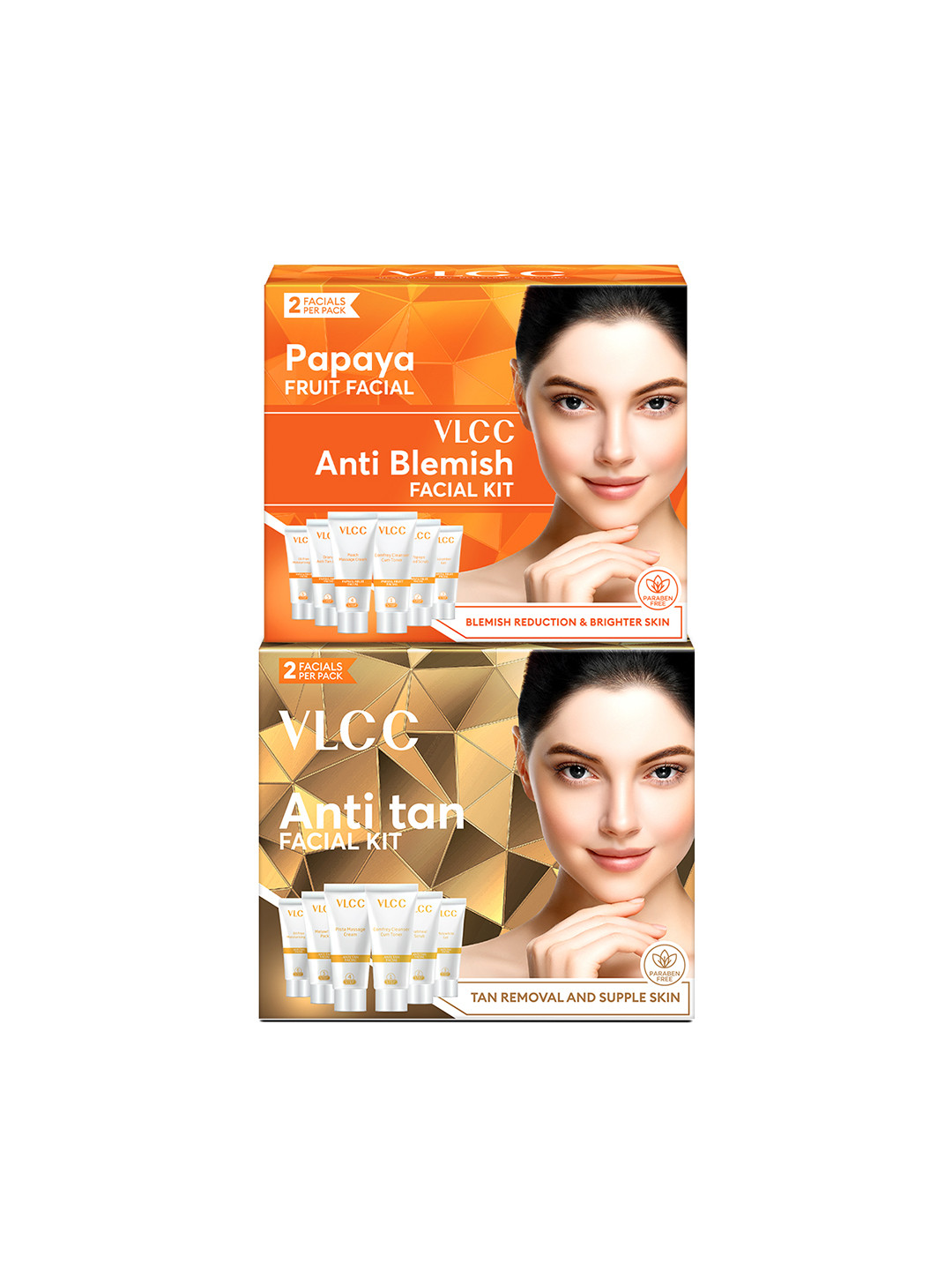 VLCC Set of Papaya Fruit & Anti-Tan Single Facial Kit