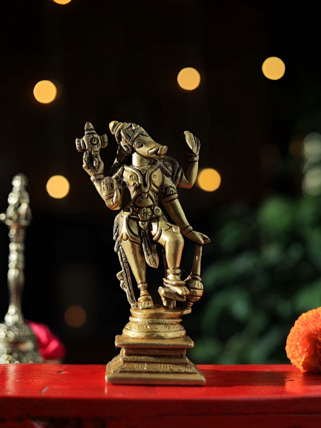 Revive Home Copper Toned Lord Varaha Showpieces