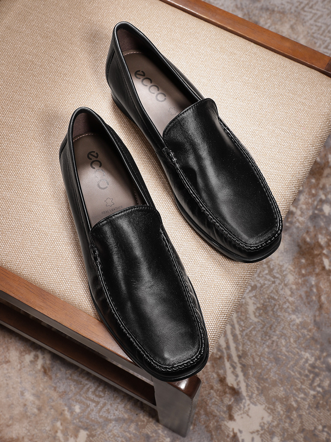 ECCO Dress Moc Fudge Regulars Men Formal Leather Moccasins