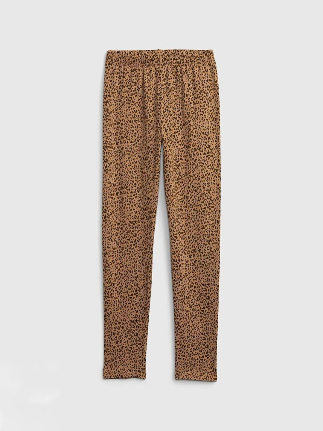 GAP Girls Leopard Print Skinny Fit Mid-Rise Ankle Length Tights