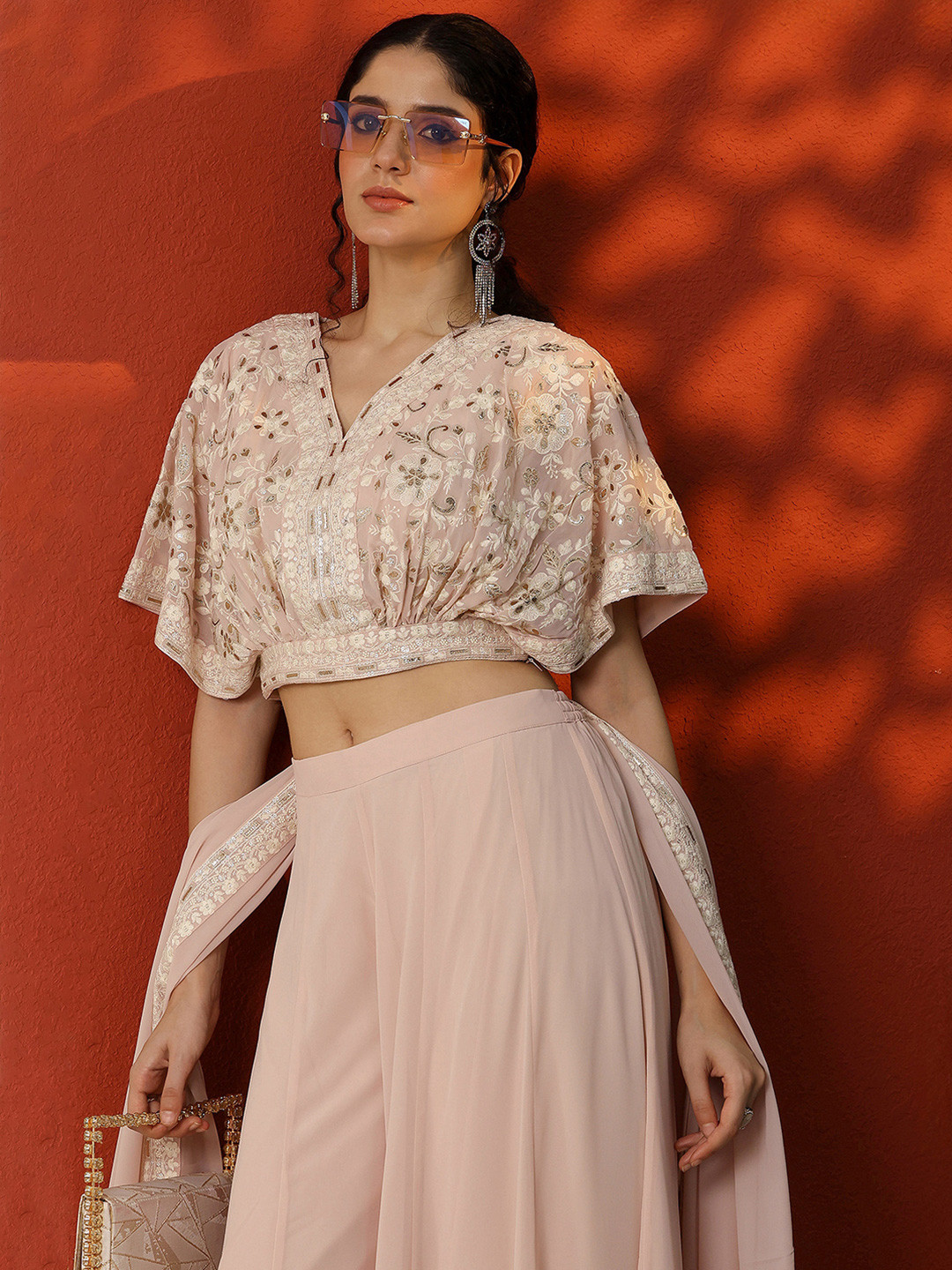 Libas Ethnic Motifs Embroidered Top & Palazzo With Dupatta