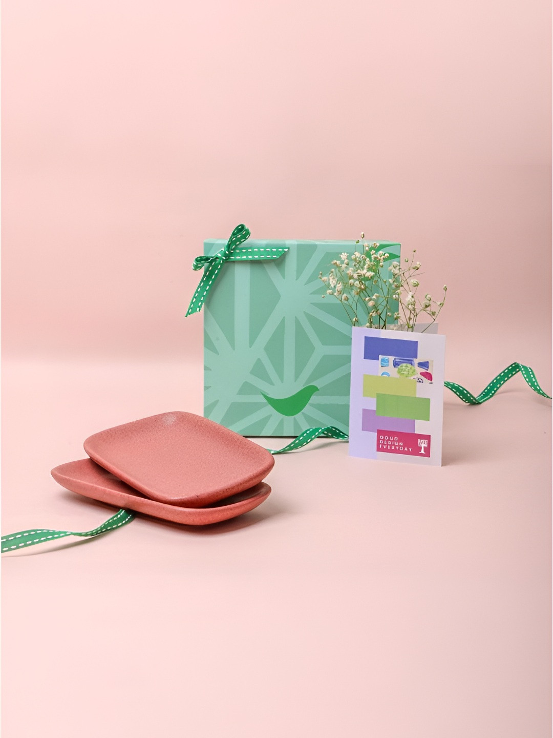 FREEDOM TREE Studio Naturals Rust 2 Pieces Ceramic Glossy Plates