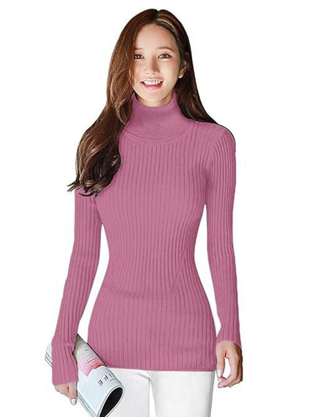 Kate Pretty Women High Neck Long Sleeves Sweatshirt