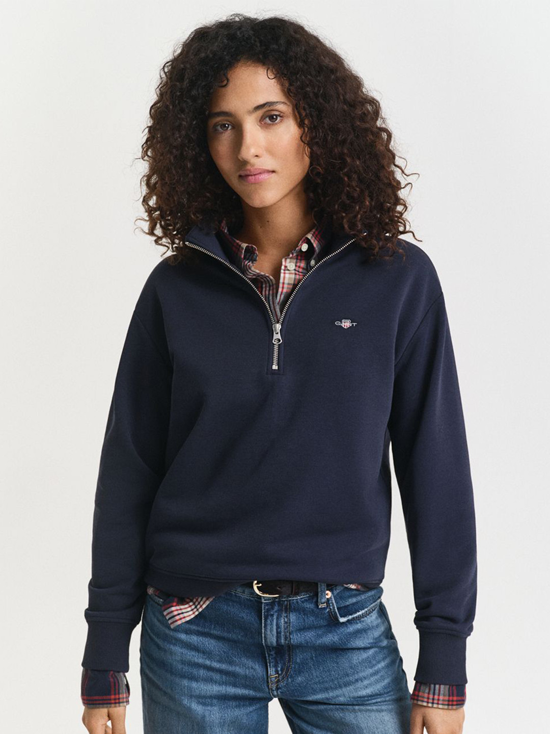 GANT Women Half Zipper Sweatshirt