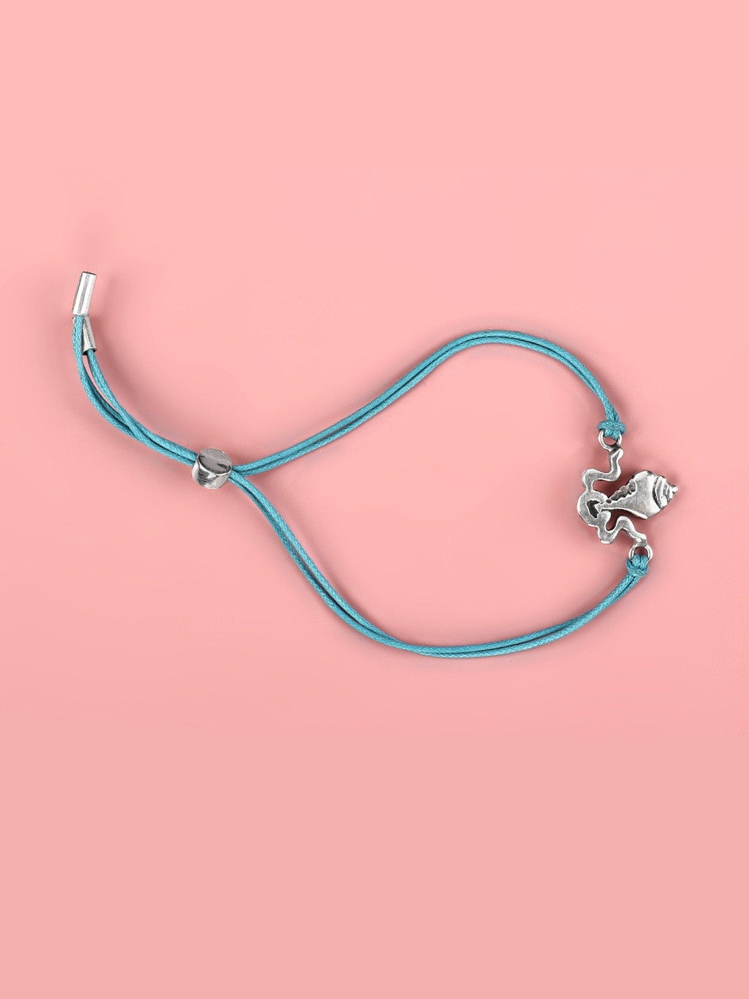 Exotic India Conch Women Sterling Silver Charm Bracelet