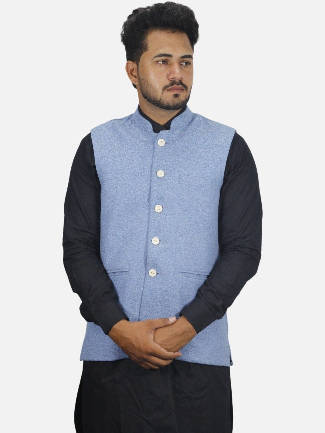 GARGIAN Master Cut Men Blue Polyester Jackets