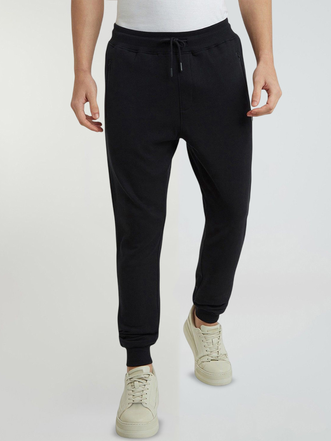 ColorPlus Men Regular Fit Mid-Rise Cotton Joggers