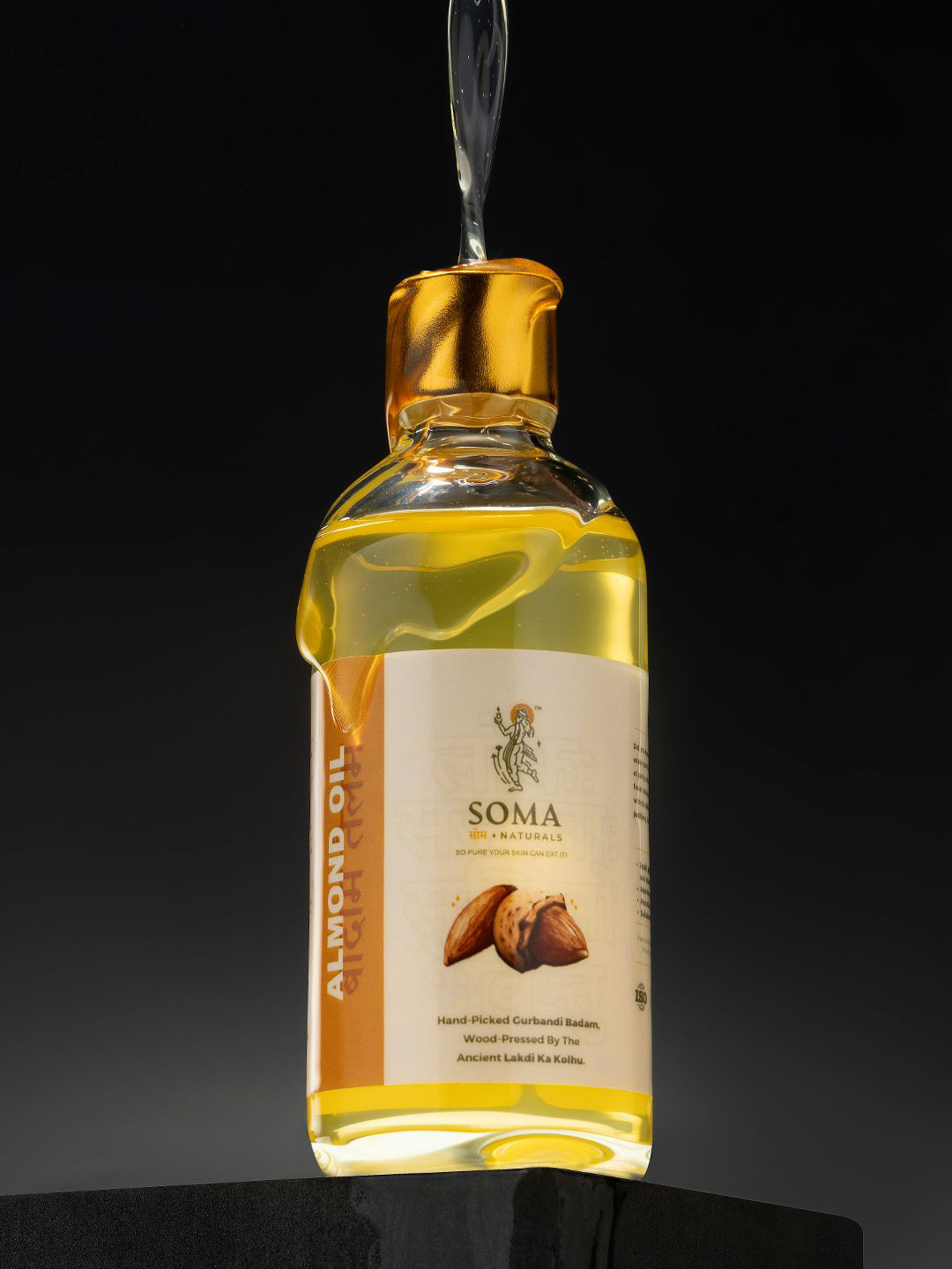 SOMA NATURALS 100% Pure & Cold Pressed Woodpressed Gurbandi Almond Oil - 100 ml