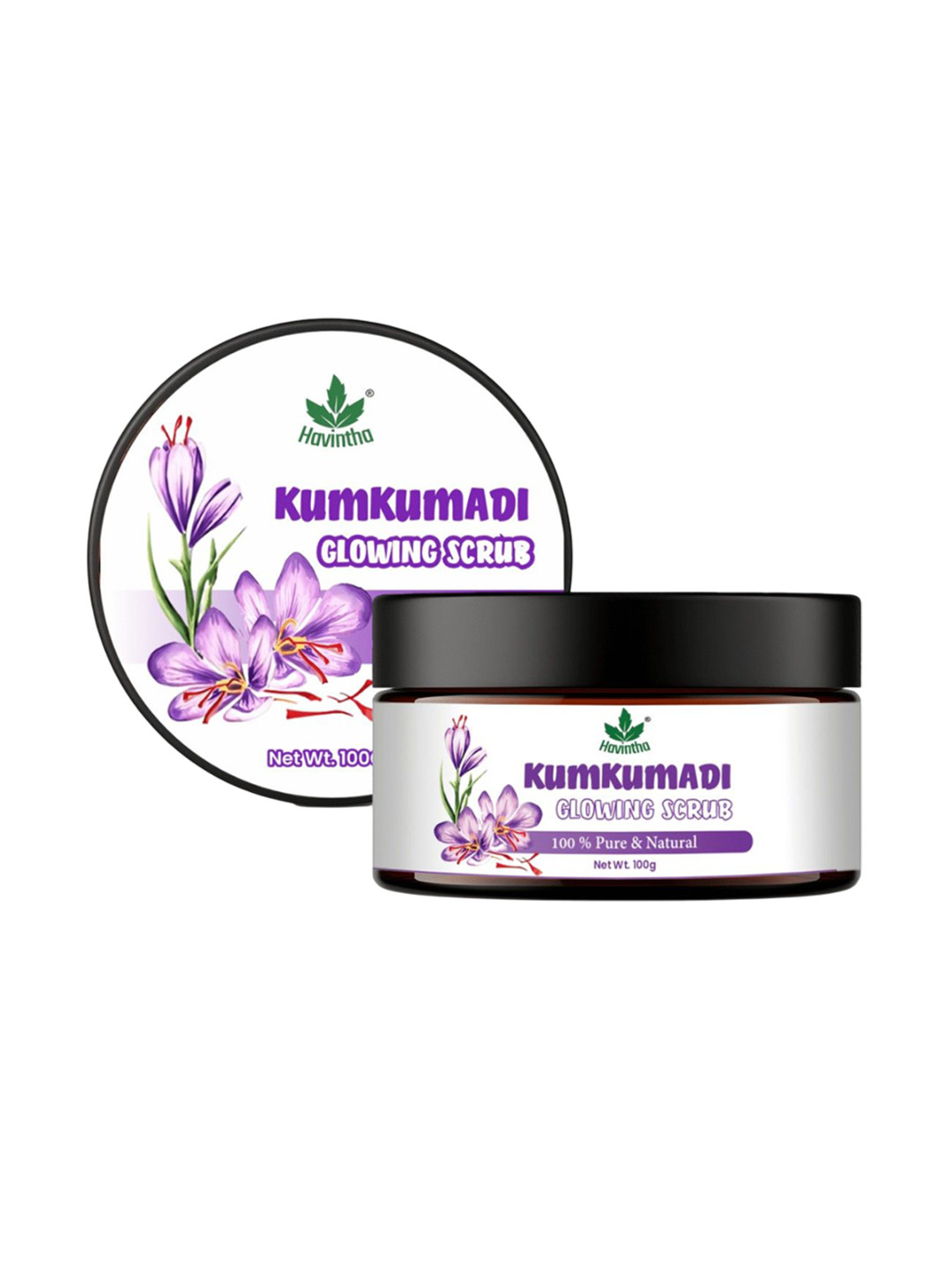 Havintha Kumkumadi Glowing Skin Scrub With Sandalwood - 100 g