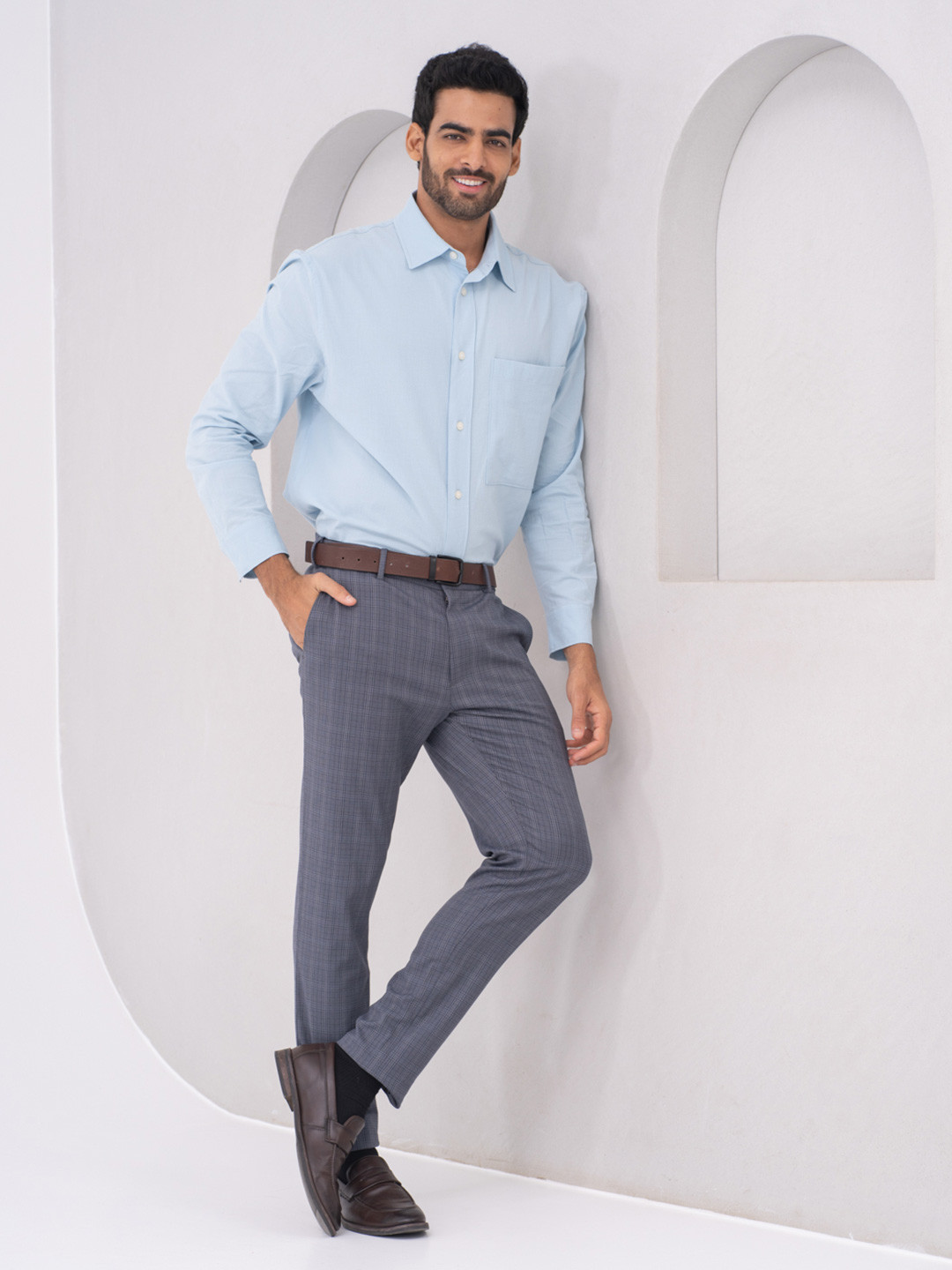 The Pant Project Men Solid Tailored Slim Fit Trousers