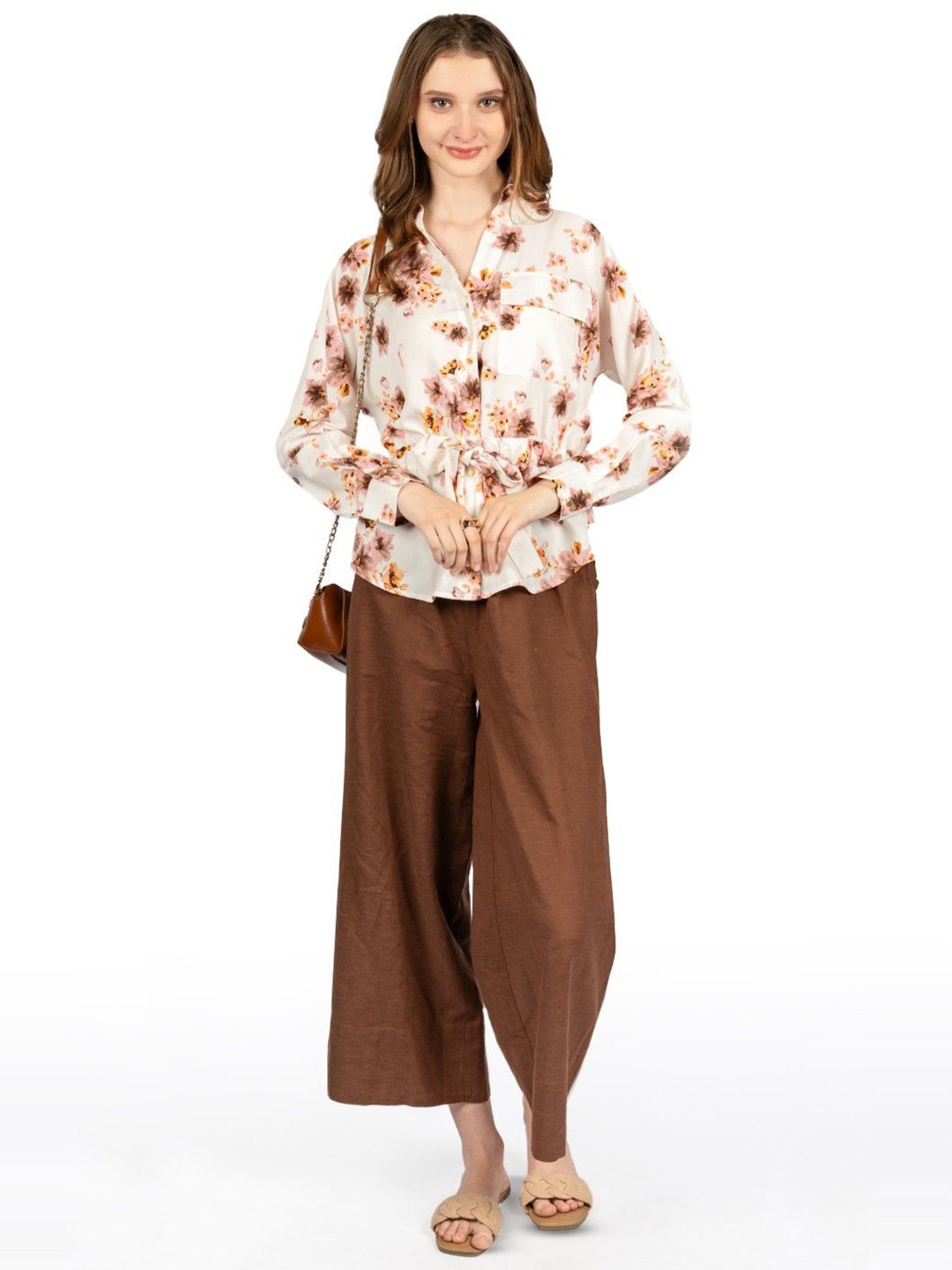 CORY EDGE Women Floral Printed Cuffed Sleeve Shirt Style Top