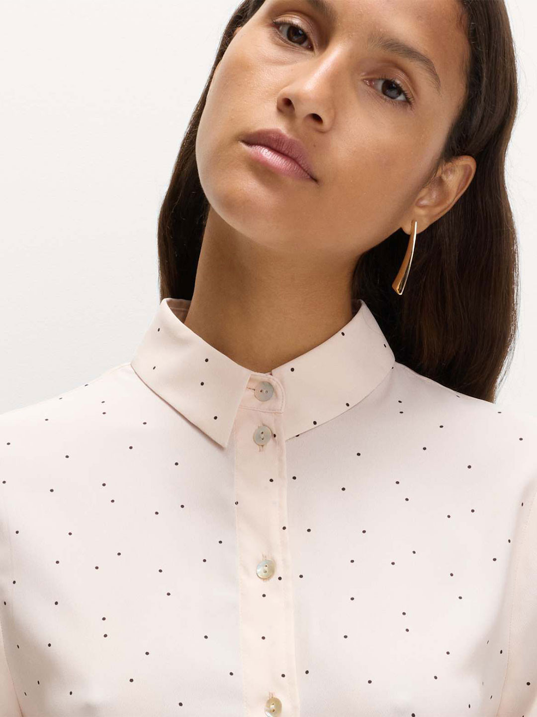 Marks & Spencer Polka Dot Printed Spread Collar Casual Shirt
