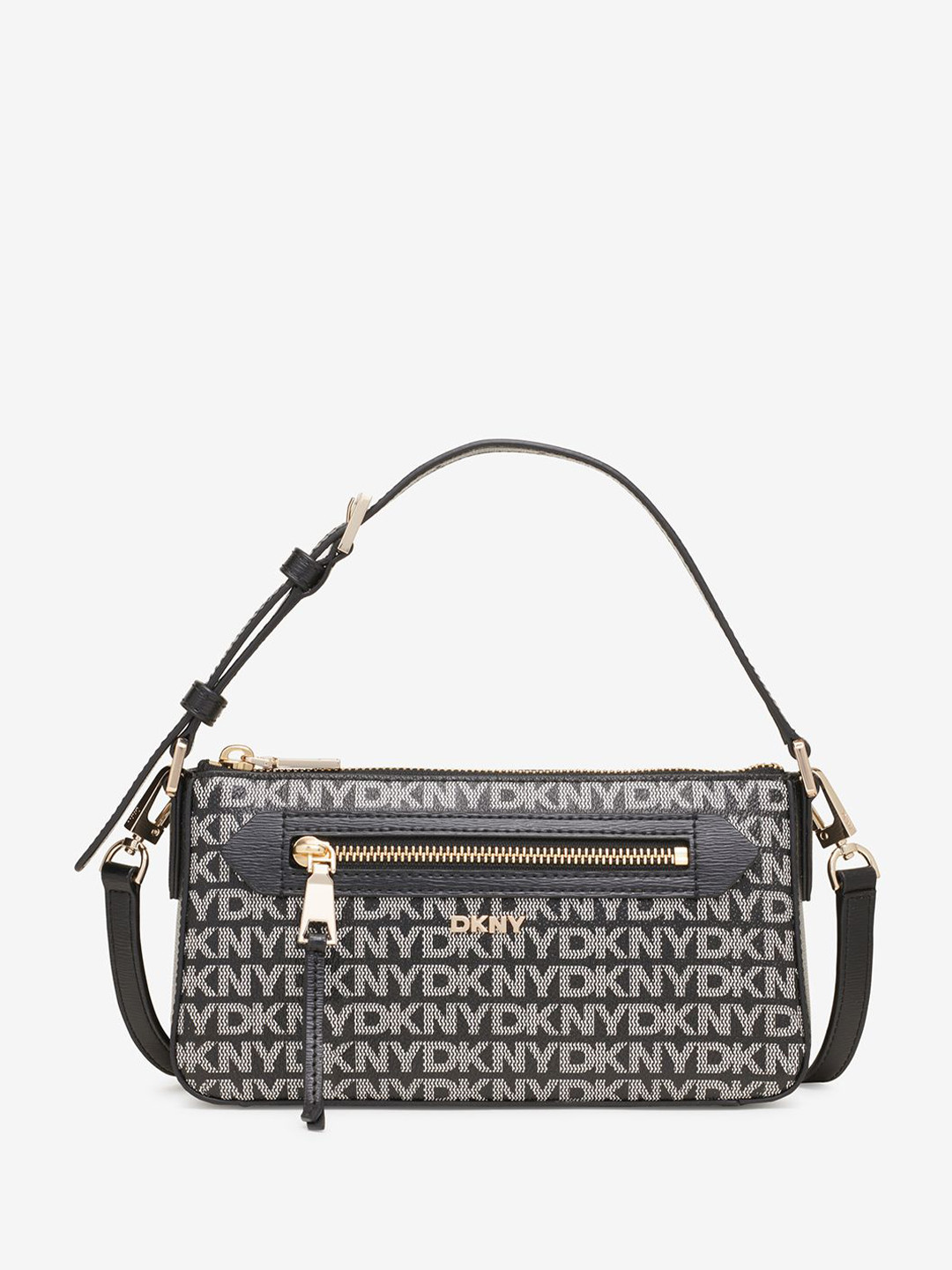 DKNY Typography Printed Structured Sling Bag