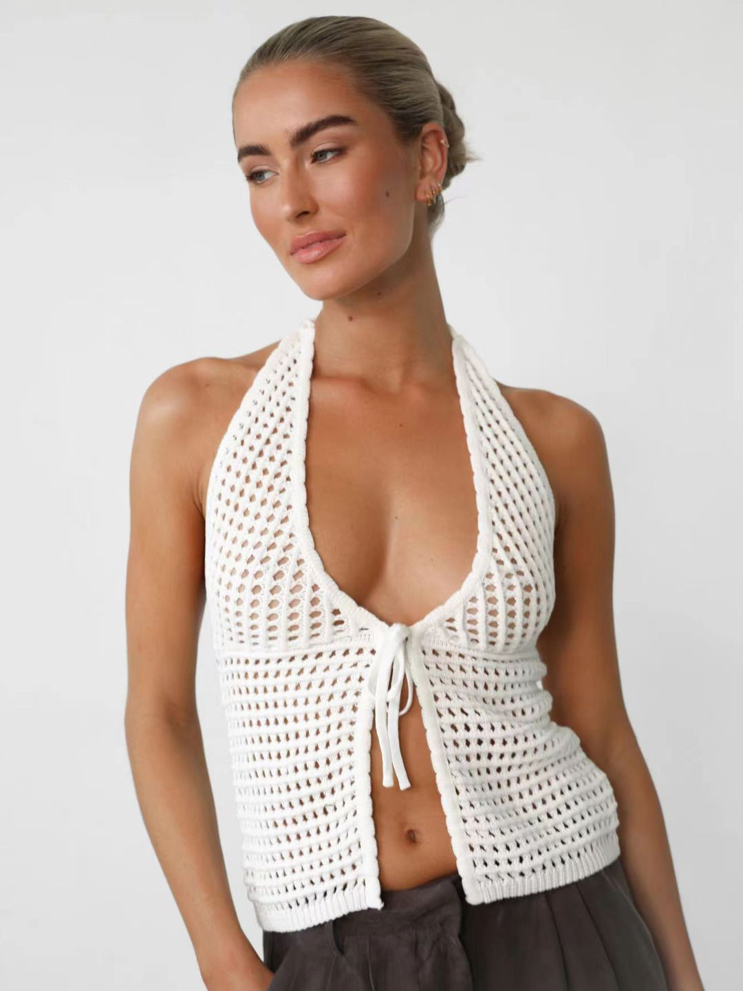 StyleCast Women Crochet Styled Back Top