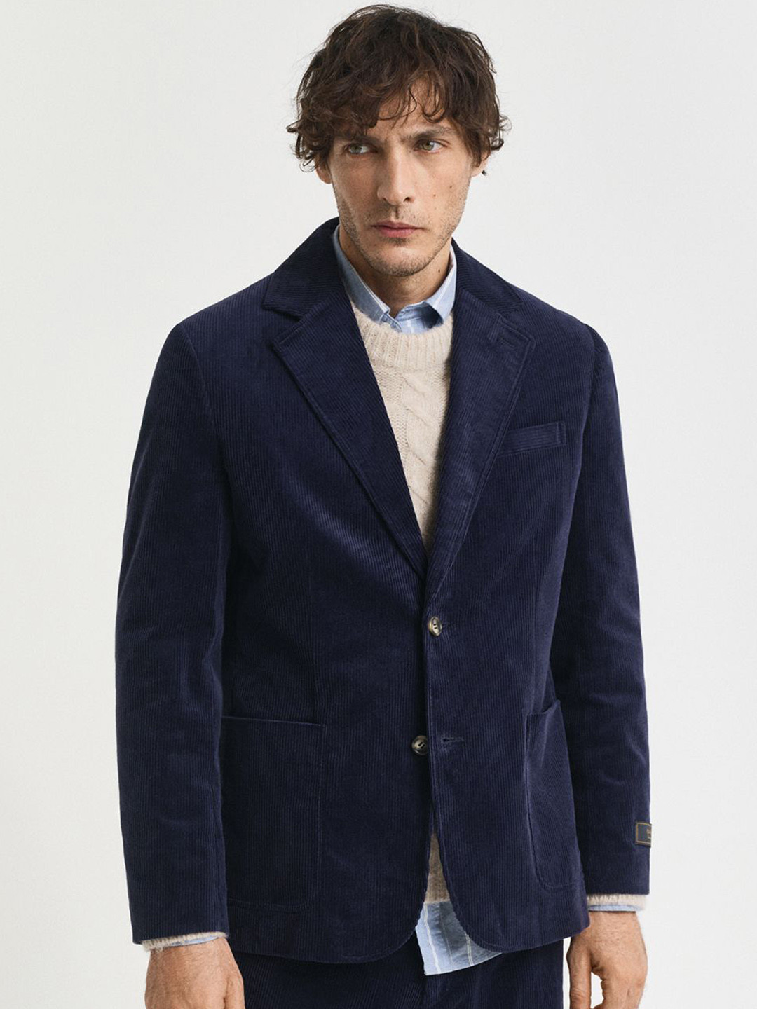 GANT Notched Lapel Cotton Blazer