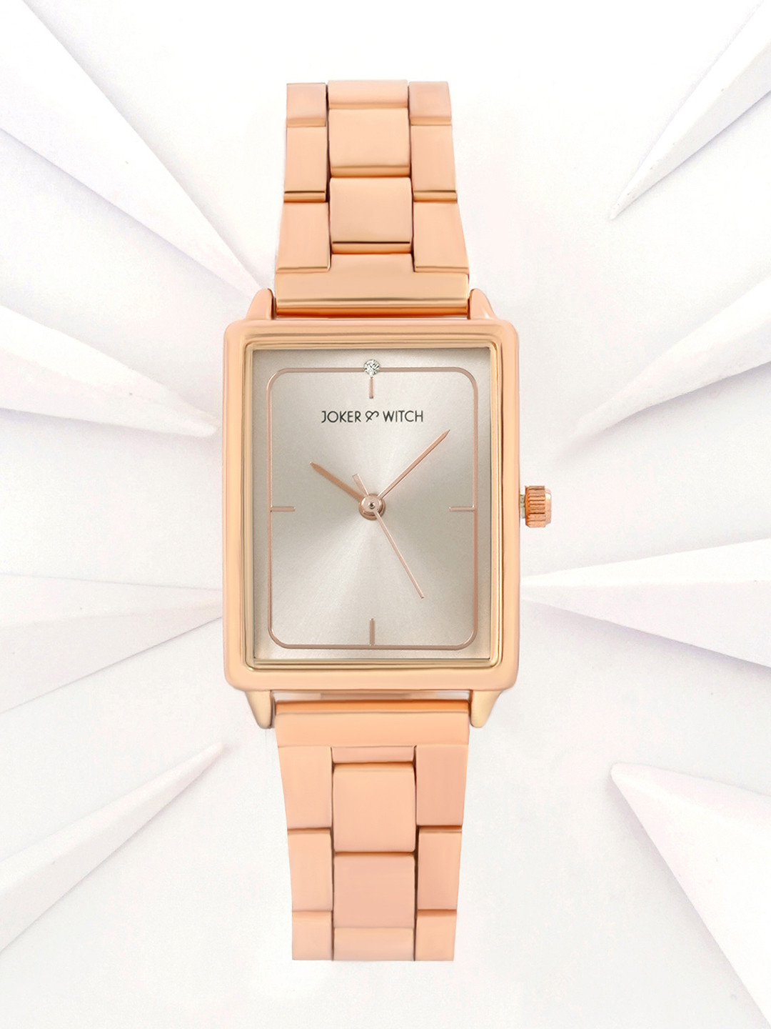 JOKER & WITCH Women Gunmetal & Rose Gold Bracelet Style Straps Analogue Watch AMWW533