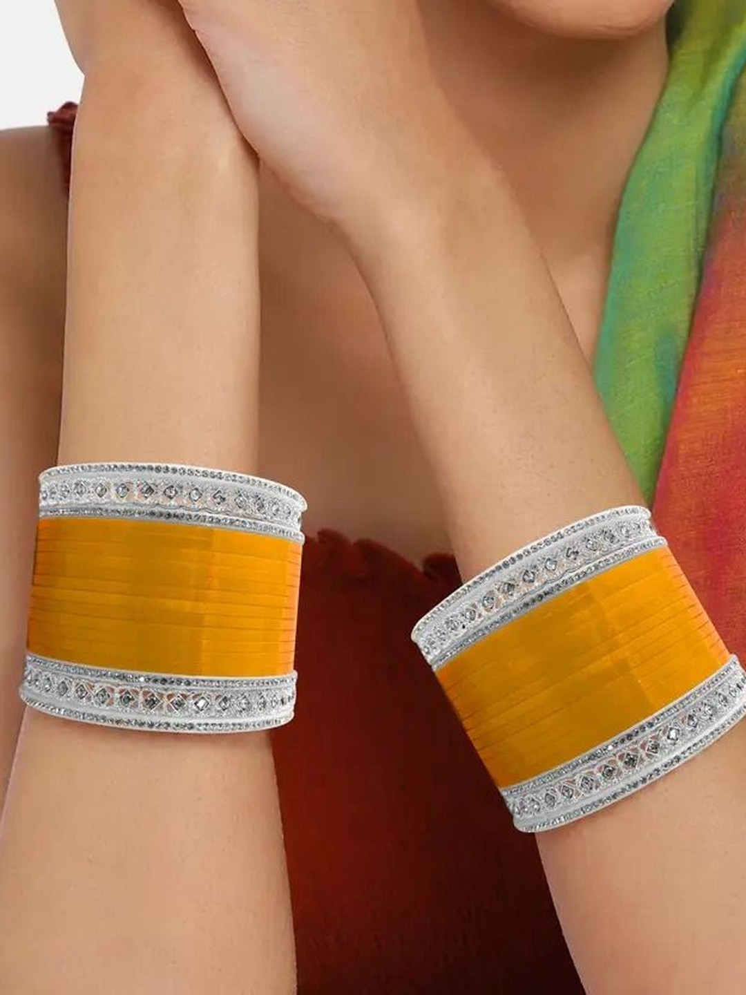 Weuva Love We Craft Women Yellow Bangle