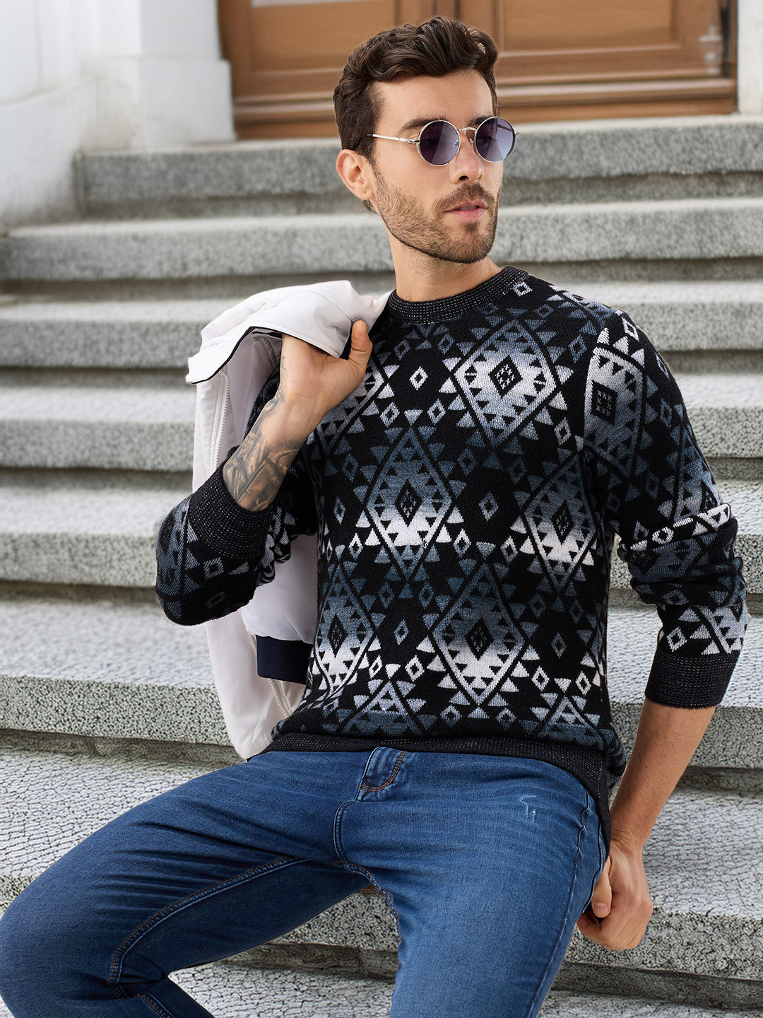 Status Quo Fair Isle Pullover Sweater