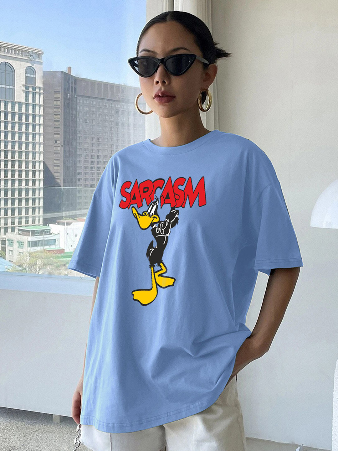 TOGS & TERRE Donald Duck Printed Round Neck Organic Cotton T-shirt