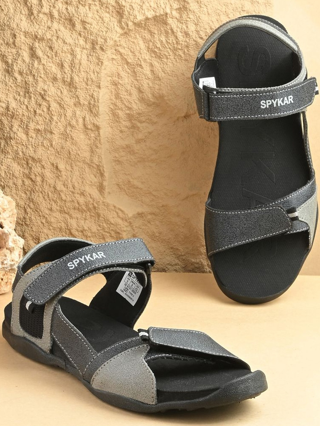 Spykar Armando Men Olive Open Toe Adjustable Velcro Straps Sandals