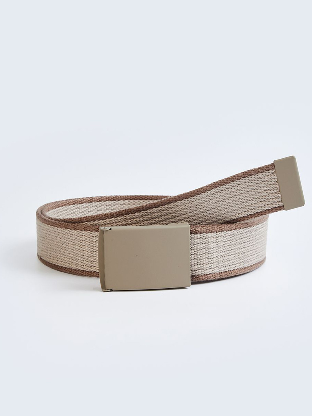 max Men Textured Slider Buckle Belt