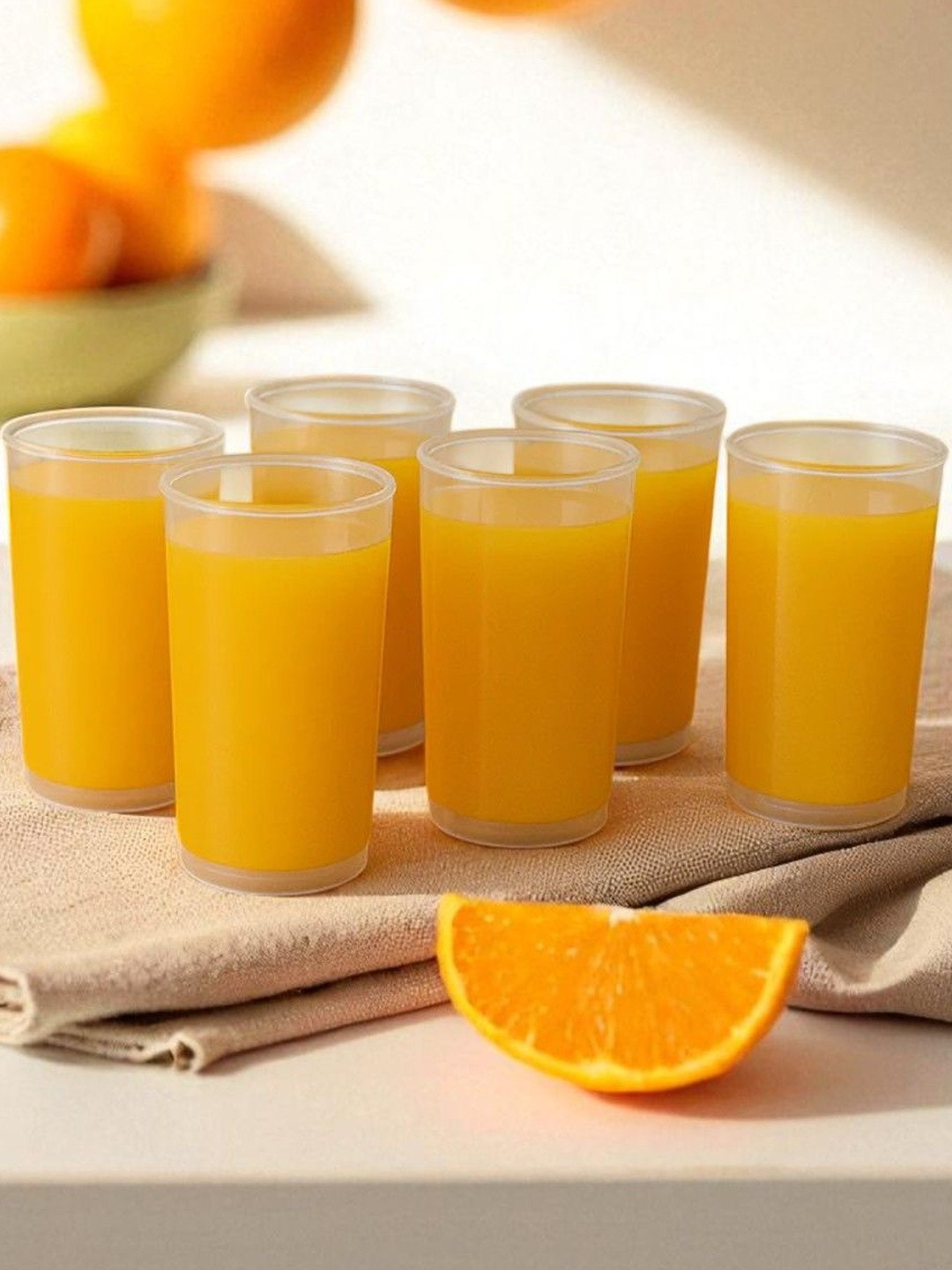 DeoDap Set of 6 Plastic Martini Clear Glass Set