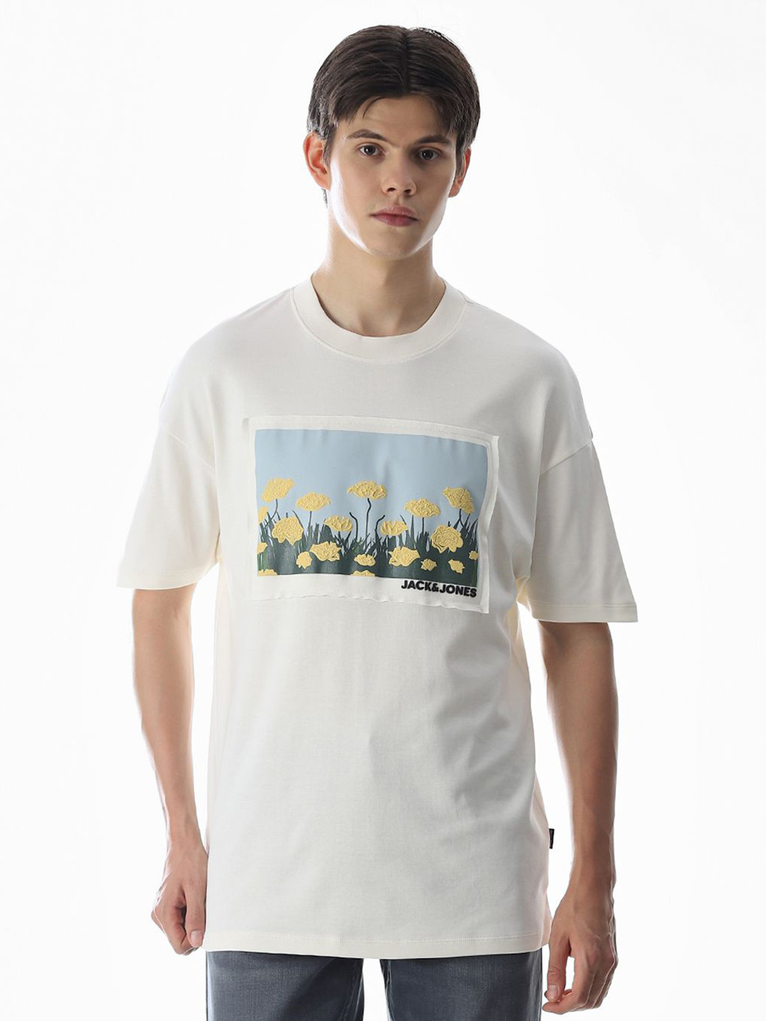 Jack & Jones Jjpr Cavalier Floral Printed Pure Cotton T-shirt