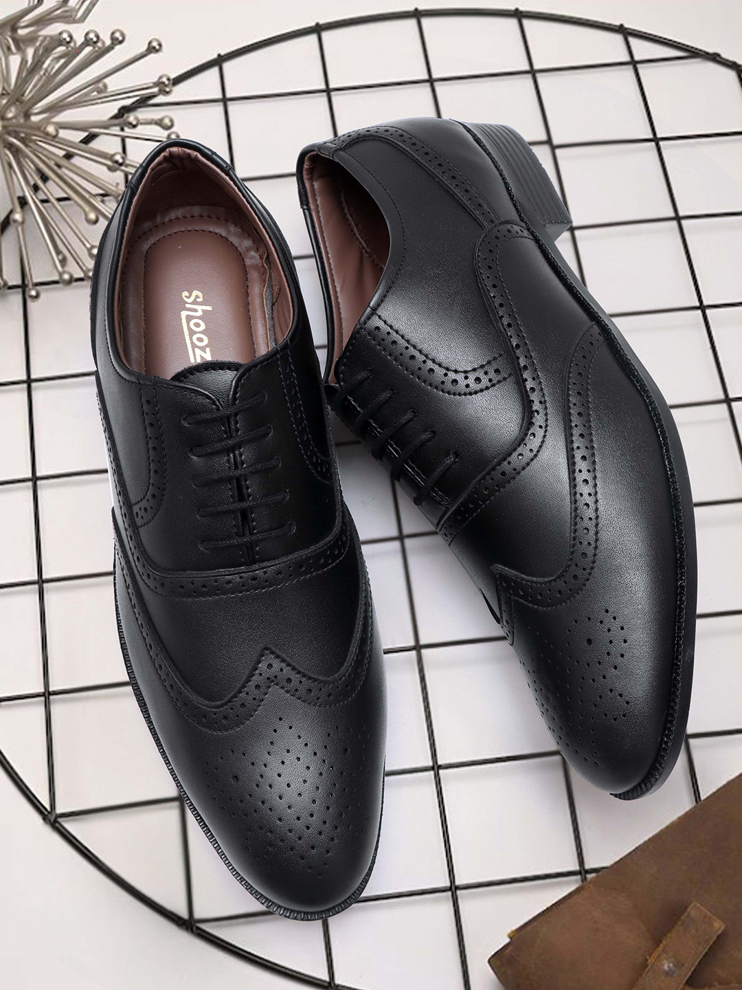 Shooz Men Lace-Up Formal Brogues