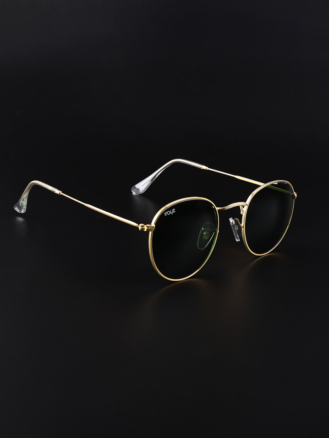 Irayz Unisex Full Rim Metal Round Sunglasses With UV Protected Lens