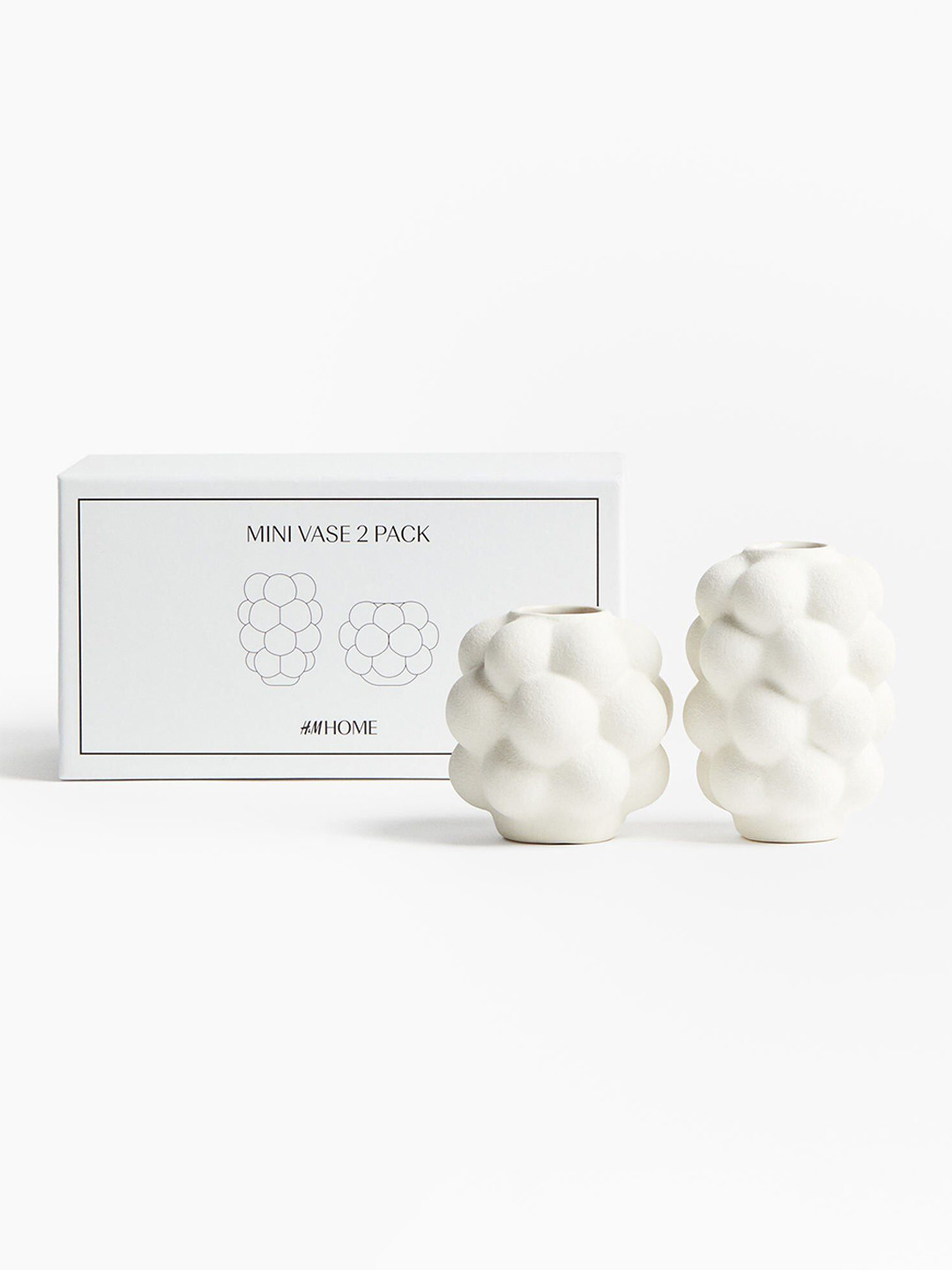 H&M Pack of 2 Mini Stoneware Vases