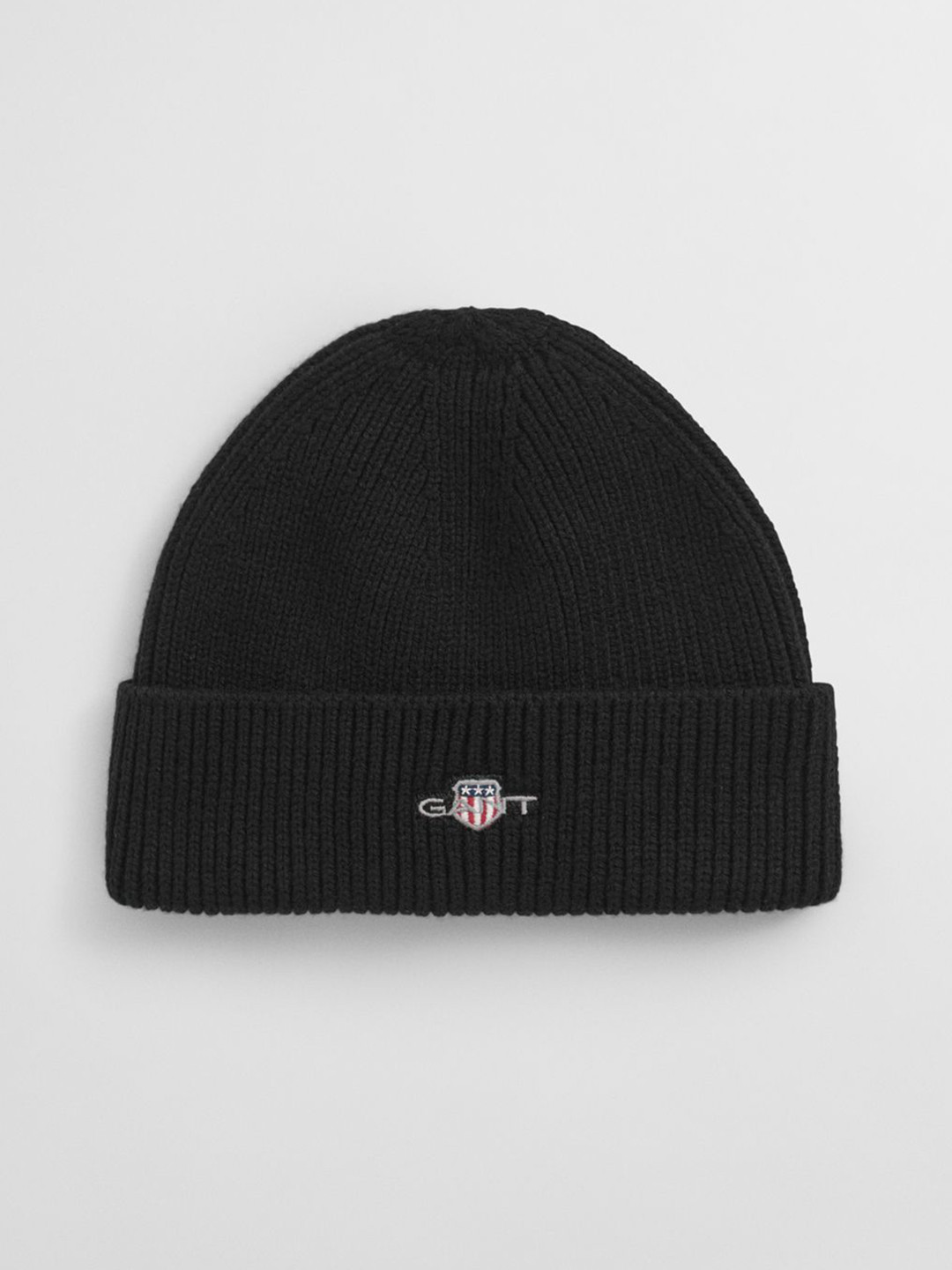 GANT Boys Brand logo Embroidered Cotton Small Archive Shield Beanie