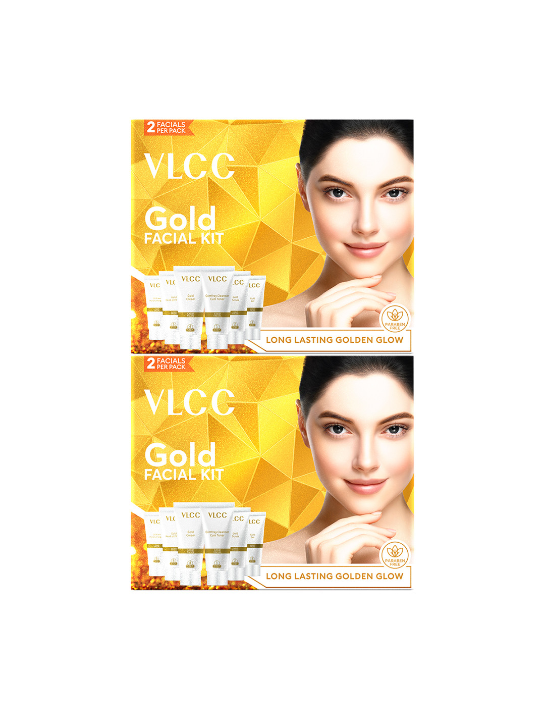 VLCC Set of 2 Gold Facial Kit for Luminous & Radiant Complexion