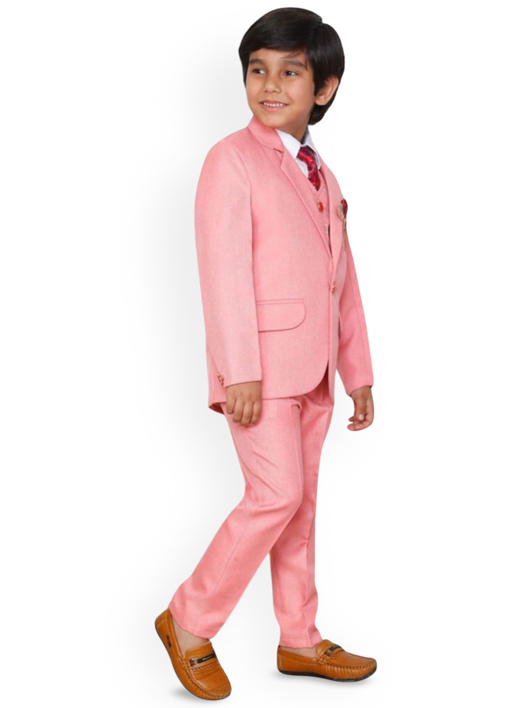 BAESD Boys Notched Lapel Single-Breasted Five Pieces Suit