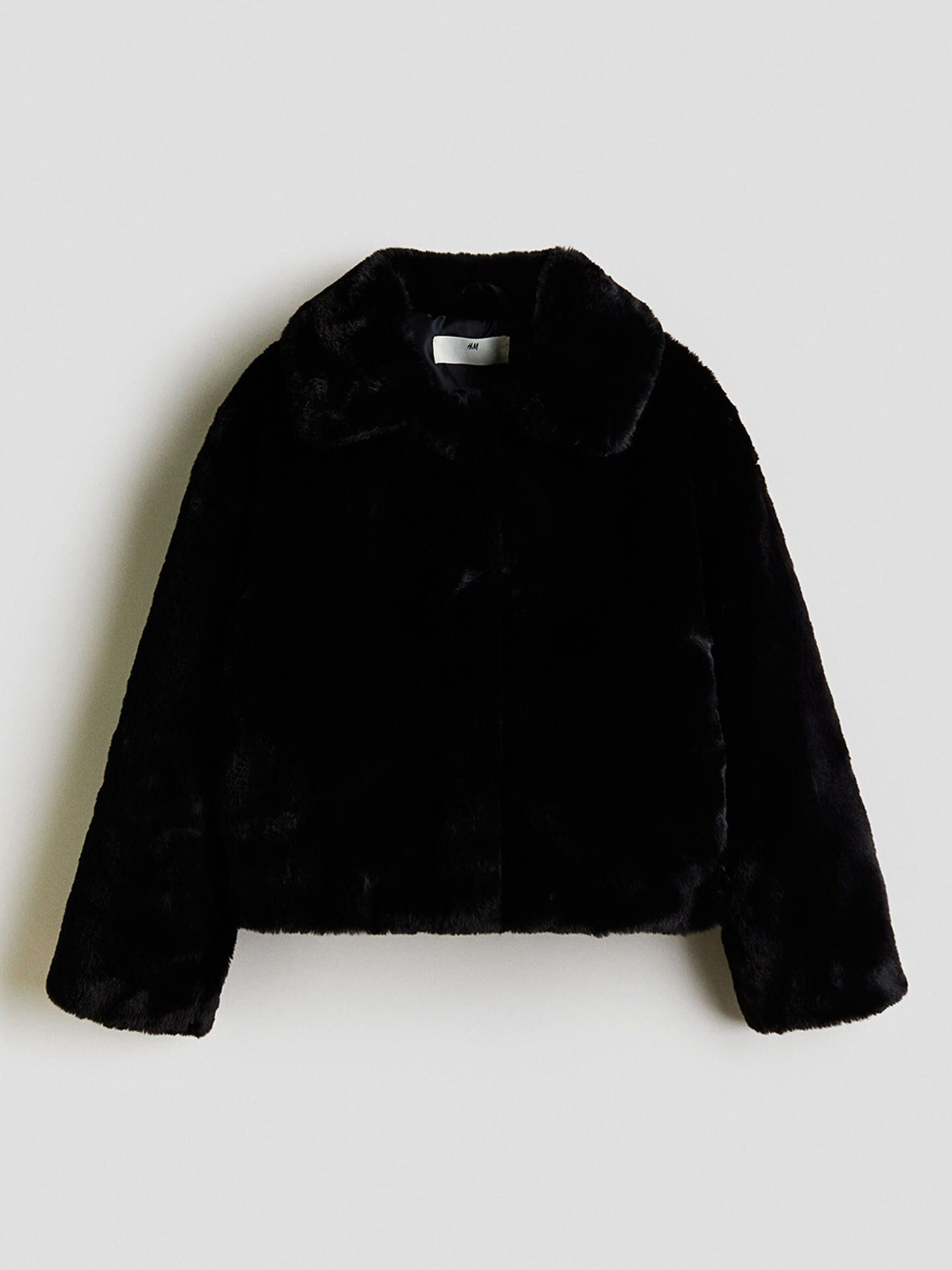 H&M Girls Solid Fluffy Jacket