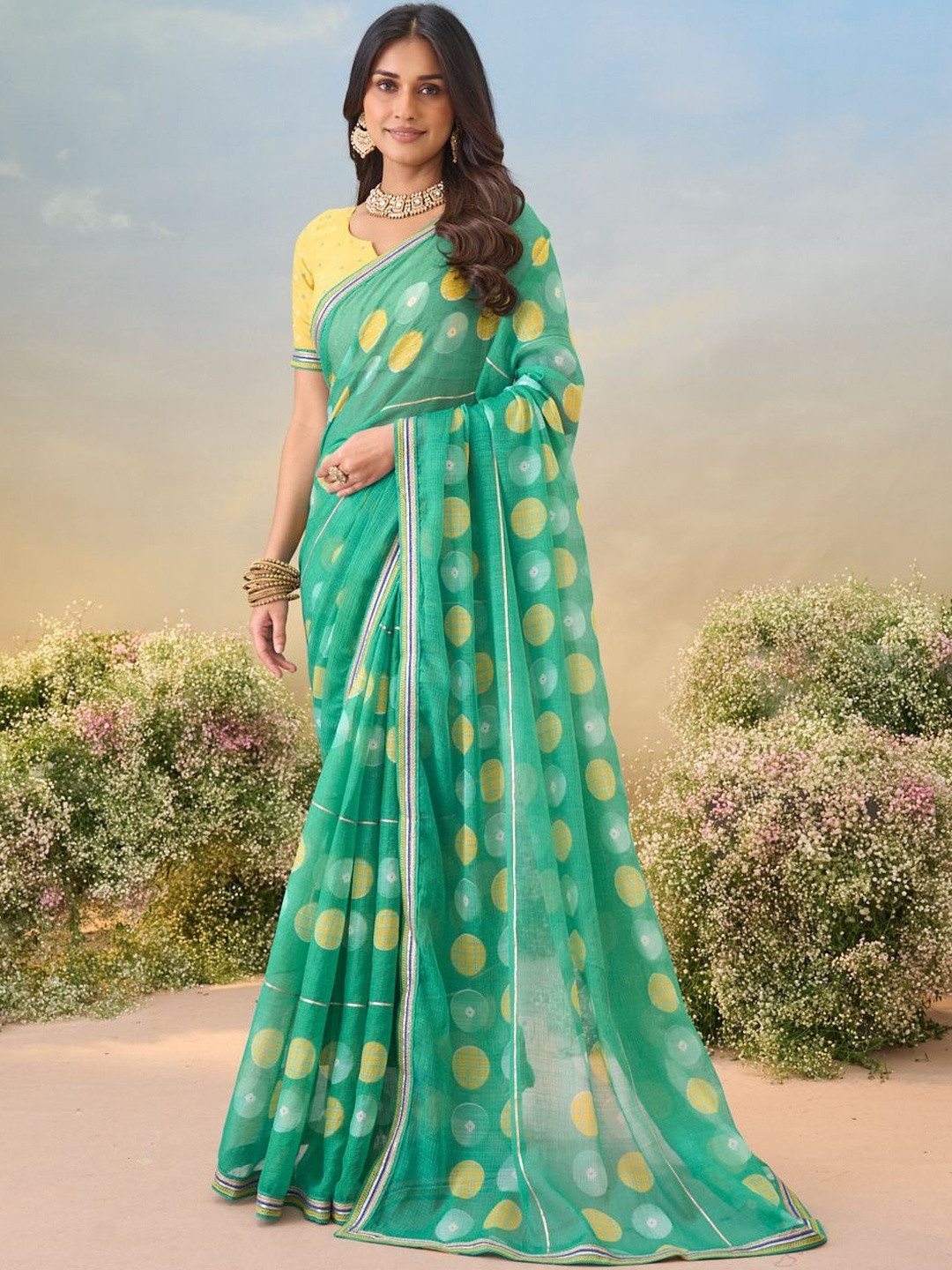 Laxmipati Geometric Printed Wedding Saree