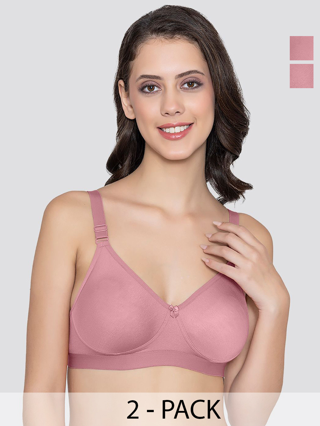 Kalyani Paloma Pack Of 2 Seamless Support Full Coverage Double Layered Bras