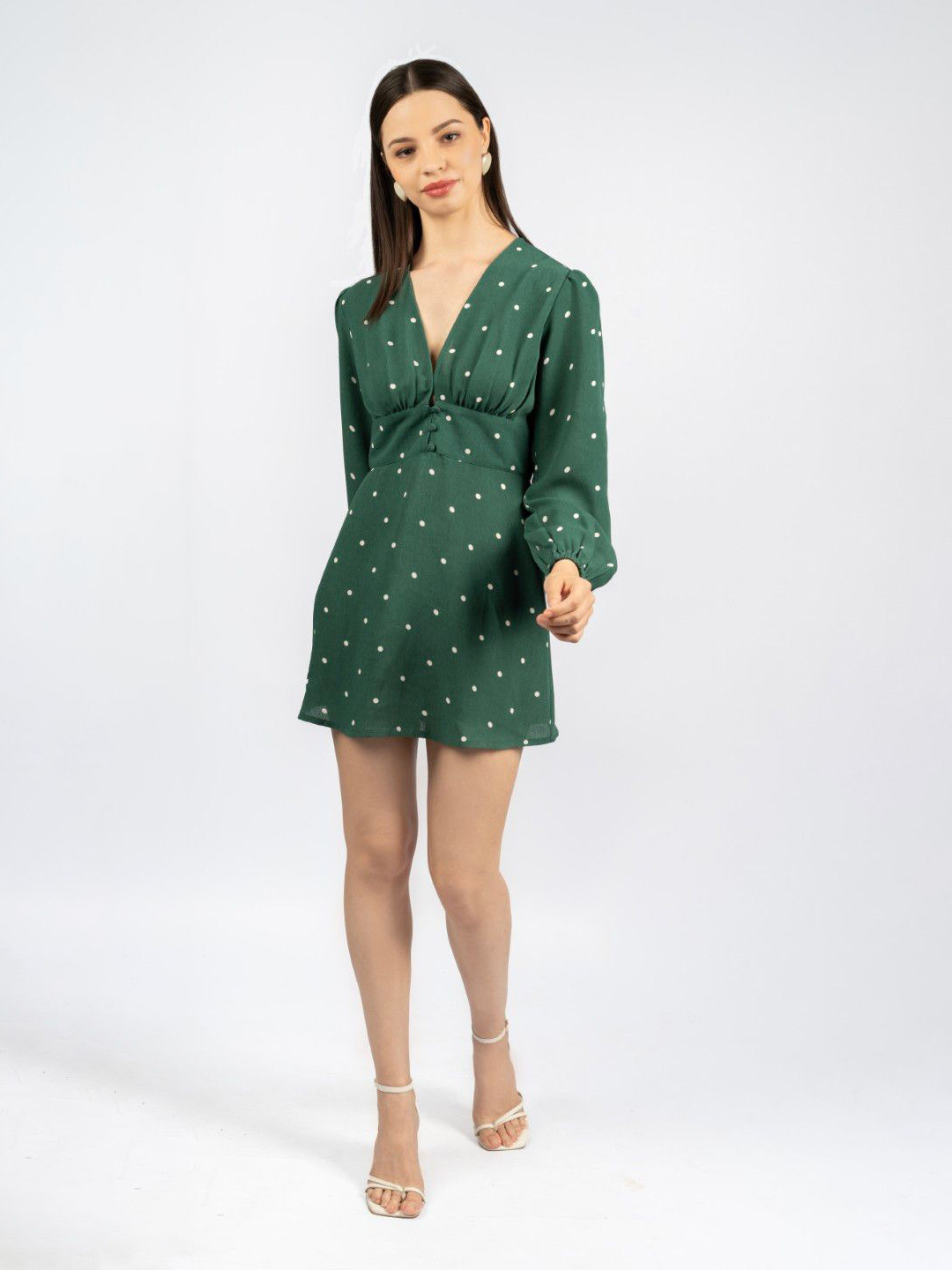 CORY EDGE Women Polka Dot Printed Fit & Flare Mini Dress