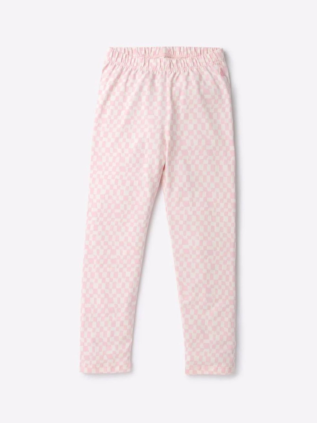 GAP Girls Cotton Checked Mid-Rise Elastic Waist Leggings