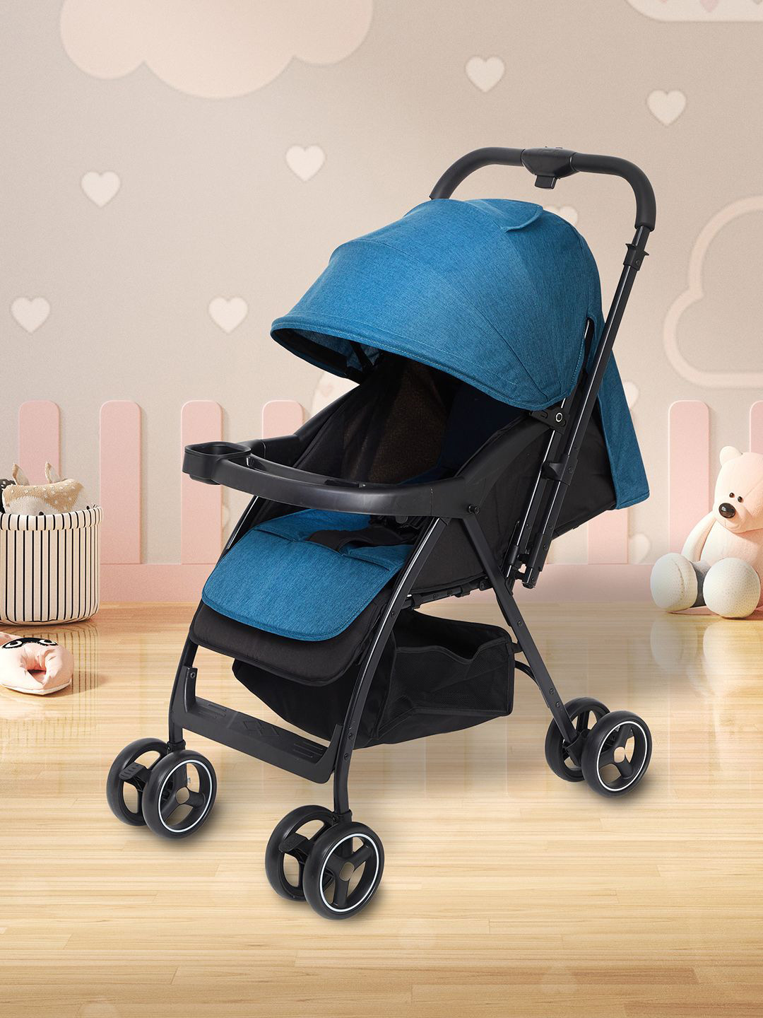 Juniors by Babyshop Kids Nola Baby Stroller 5point Harness with Reversible Handle