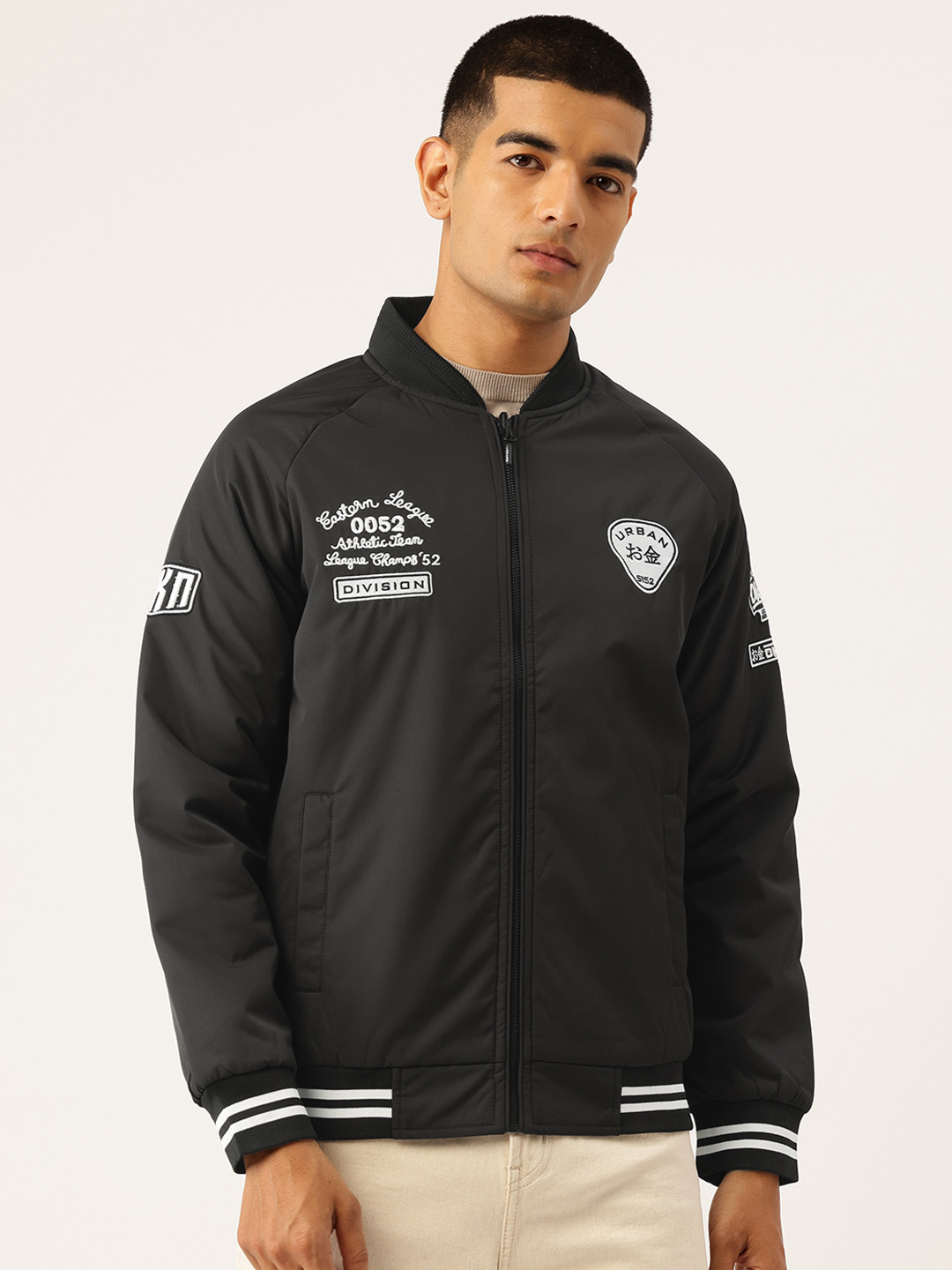 Okane Applique Reversible Varsity Jacket