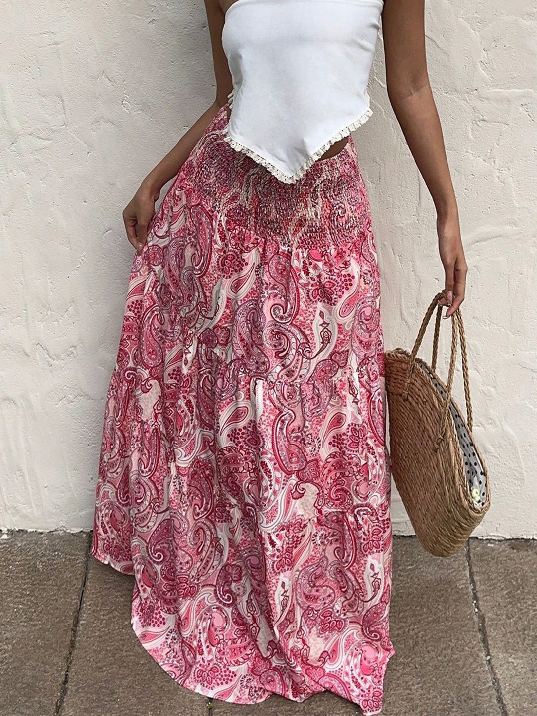 StyleCast Women Printed Tired Maxi Skirts