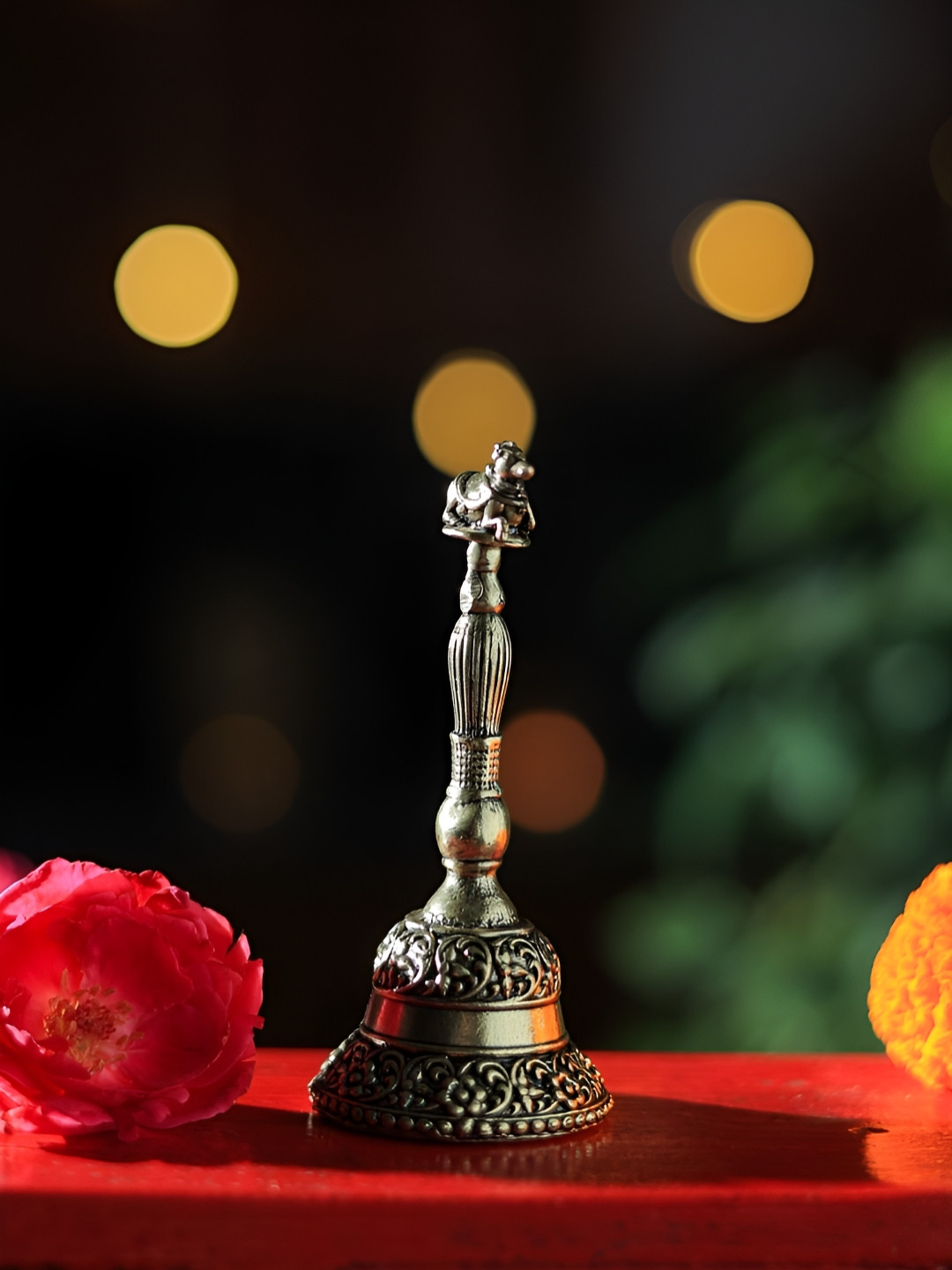 Revive Home Yellow Textured Sacred Nandi Pooja Bell