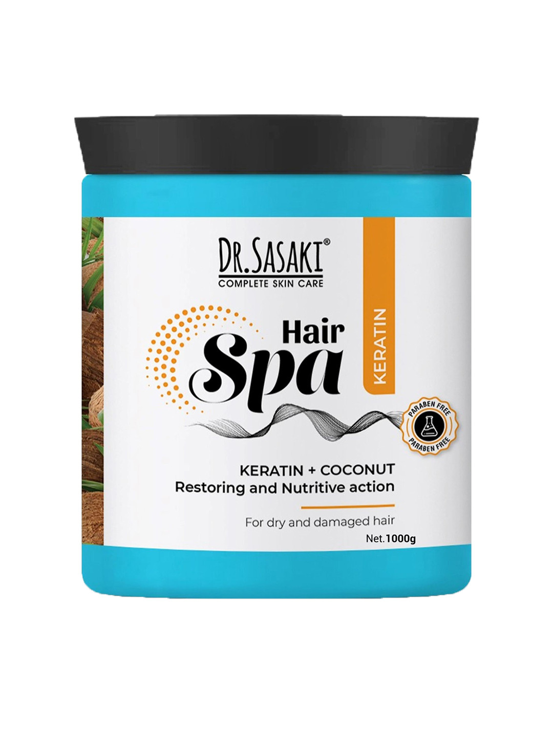 DR.SASAKI COMPLETE SKIN CARE Keratin Hair Spa With Coconut For Hair Repair - 1Kg