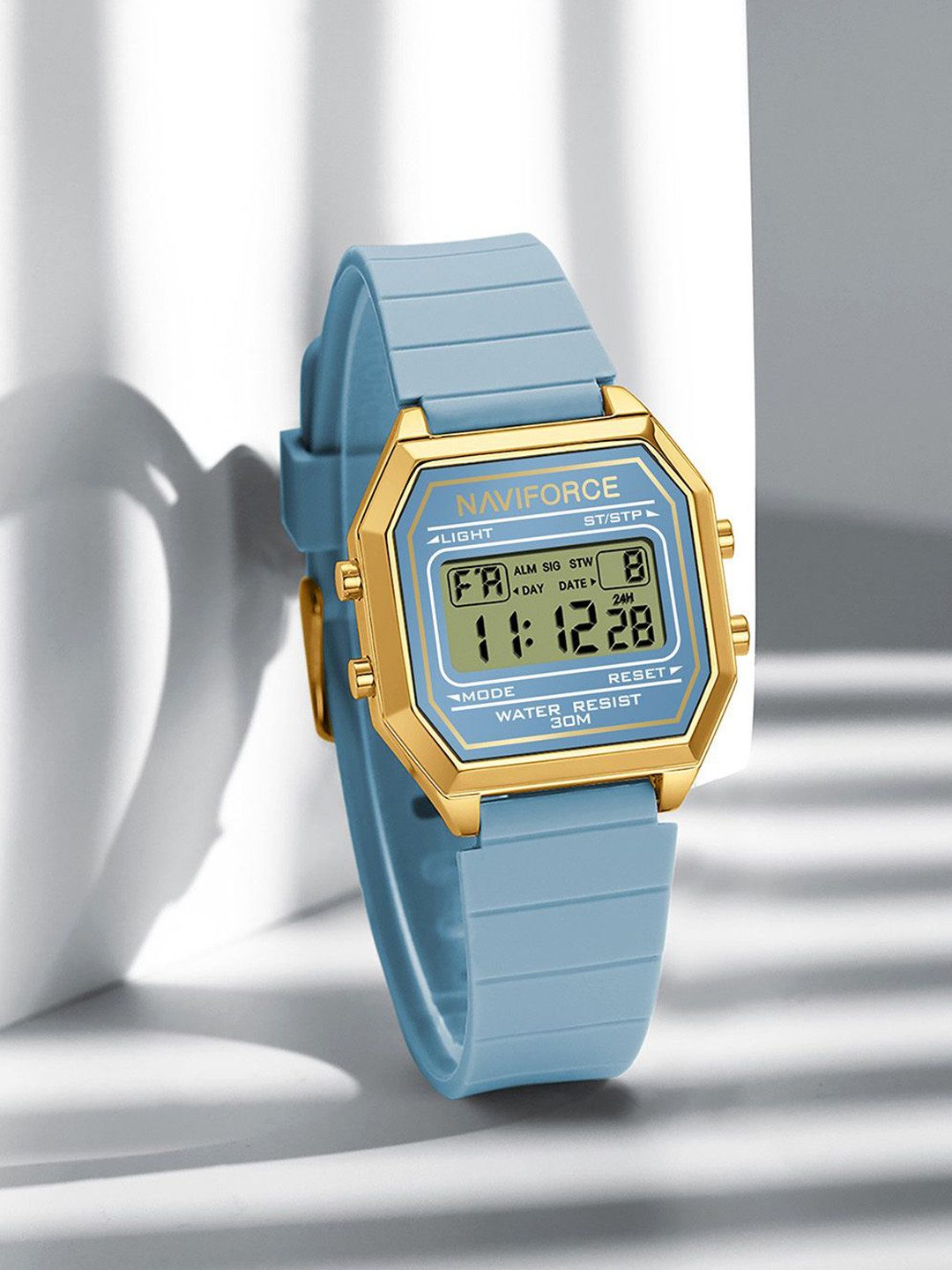 Naviforce Women Square Dial & Bracelet Style Straps Digital Watch NF5063T G-BE-BE