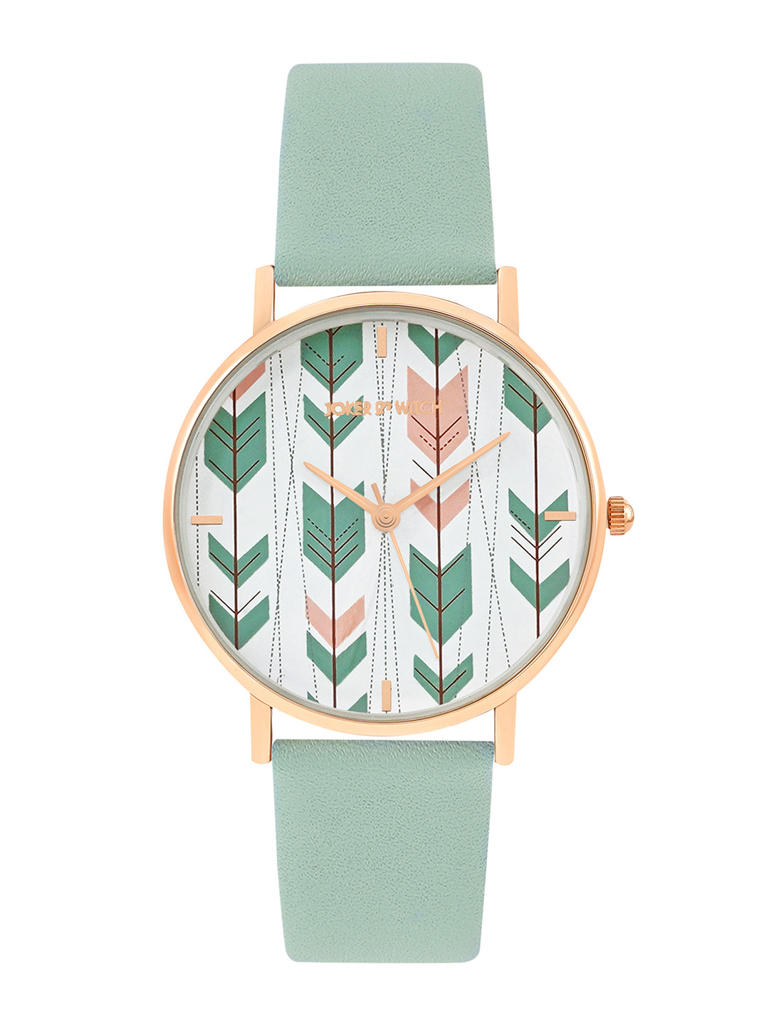 JOKER & WITCH Women Green Printed Dial & Green Synthetic Straps Analogue Watch AMWW602