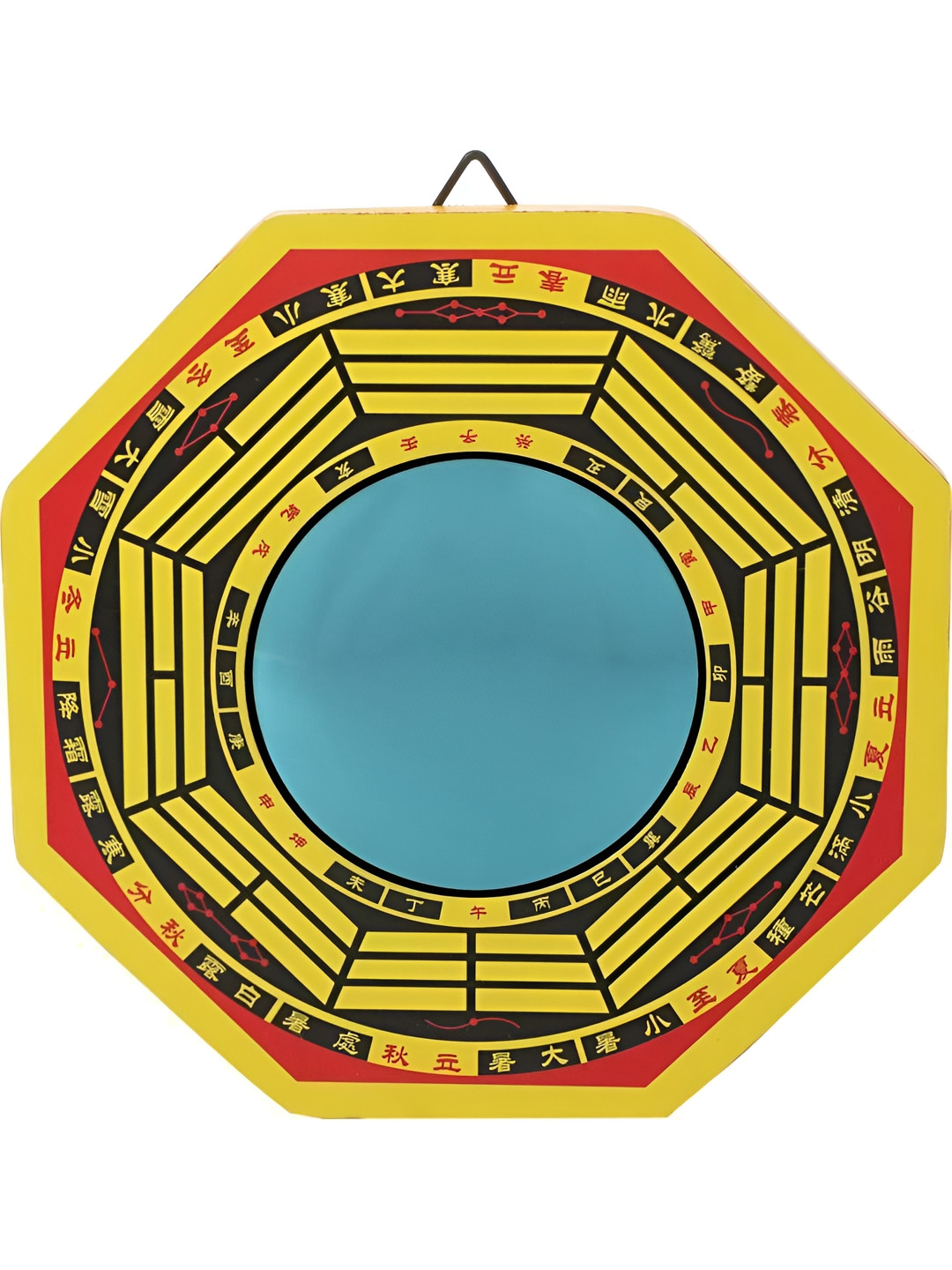 VASTU ART Yellow & Black Feng Shui Bagua Mirror Wall Hangings Wall Decor