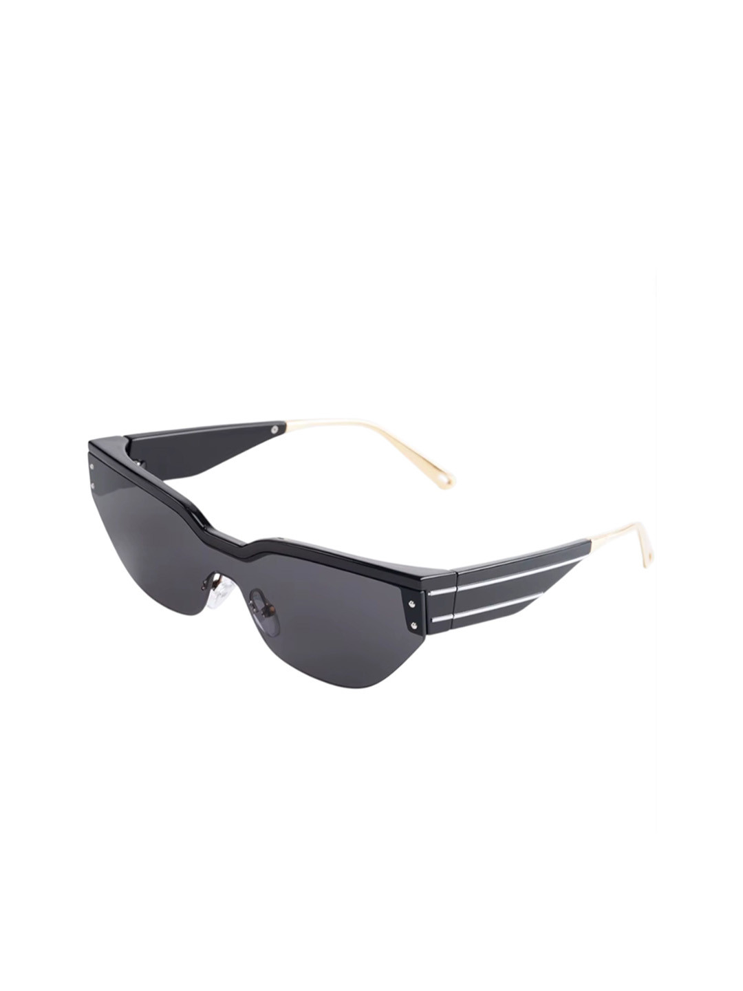 AUGEN Unisex Black Lens & Black Oversized Sunglasses VI-SG-252-C1