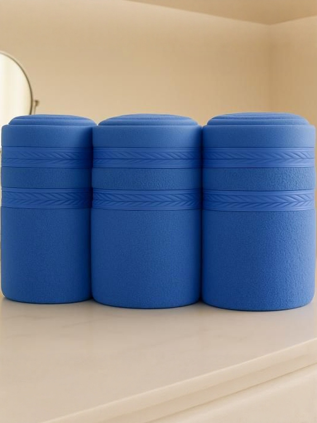 Dollar 3 Pieces Blue Cotton Soft Hand Towel