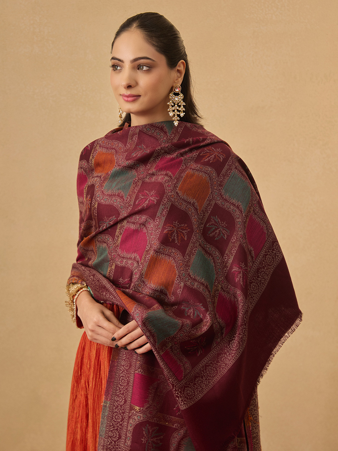 Pashmoda Women Woven Design Stole
