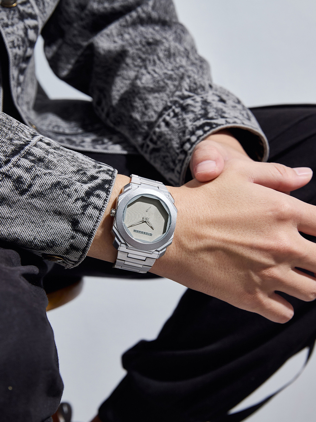 GIORDANO Men Dial & Stainless Steel Straps Analogue Watch GZ-50131-33